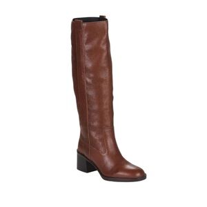 New Geox Giulila Rich Brown Heeled Knee High Leather Boots Classic Comfort